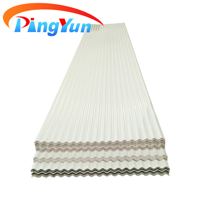 ក្បឿងដំបូល PVC ធន់នឹងកំដៅសម្រាប់ឧស្សាហកម្ម / សន្លឹកដំបូលជ័រ upvc មិនជ្រាបទឹកល្អសម្រាប់ឃ្លាំង