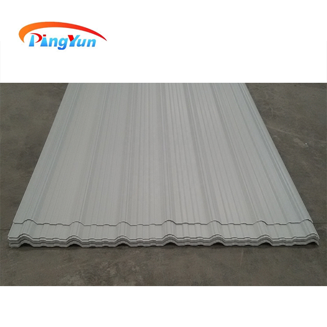 ក្បឿងដំបូល PVC តម្លៃថោក / ការពារមិនជ្រាបទឹក សន្លឹកដំបូលជ័រ upvc សម្រាប់ផ្ទះរោងចក្រ / កូឡុំប៊ី pvc ក្បឿងដំបូល corrugated