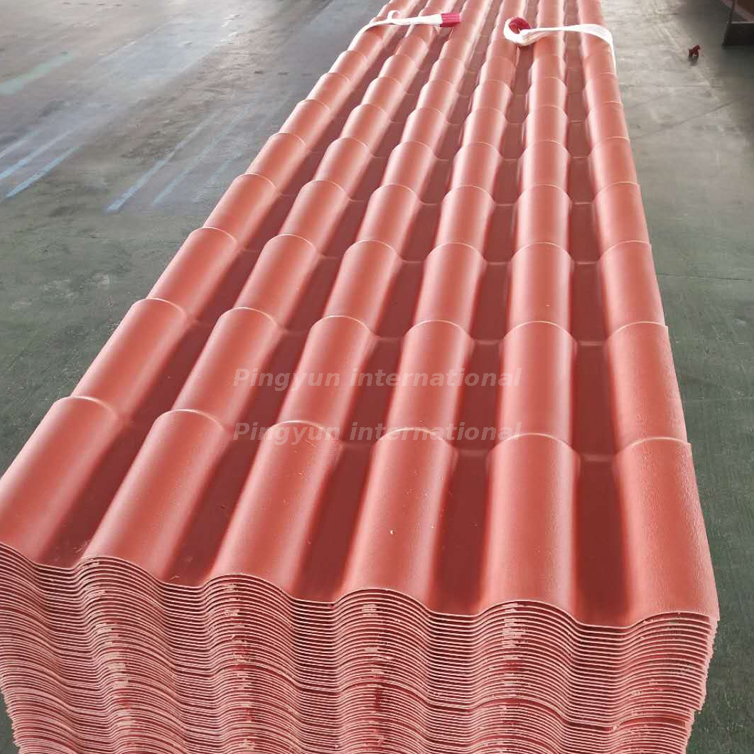 Roma 1080mm ក្បឿងដំបូល PVC ជ័រសំយោគ 