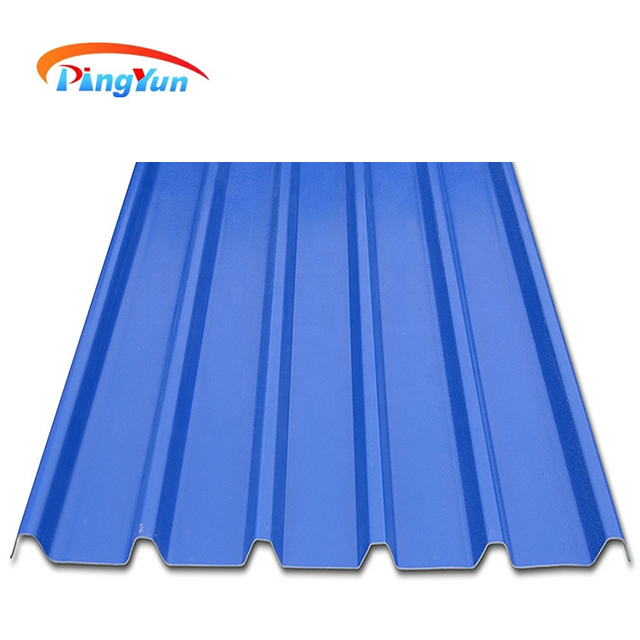 សន្លឹកដំបូល UPVC ប្រភេទ Factory Green 2.5mm Corrugated Roof Sheet