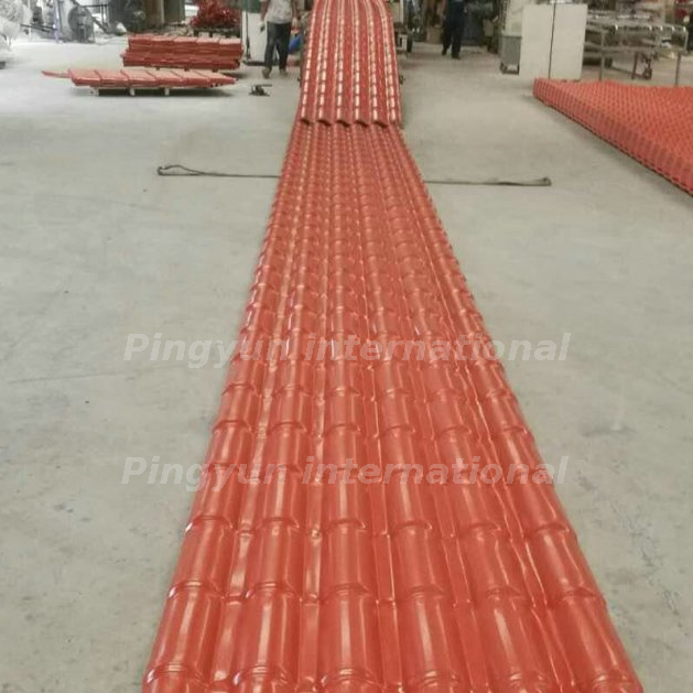 Roma 1080mm ក្បឿងដំបូល PVC ជ័រសំយោគ 