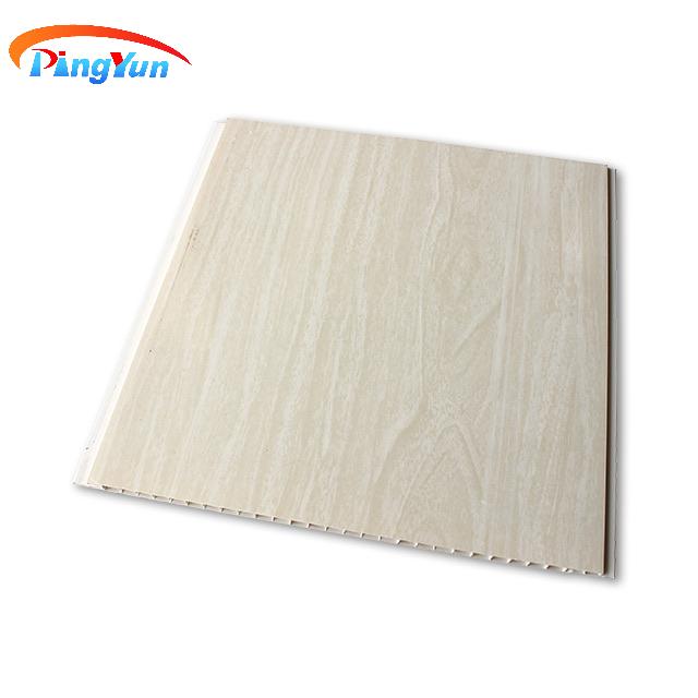 ការបោះពុម្ពបន្ទះពិដាន pvc ពាណិជ្ជកម្មថោកនៅខាងក្រៅពិដាន pvc cladding មិនជ្រាបទឹក pvc បន្ទះពិដានយ៉រ