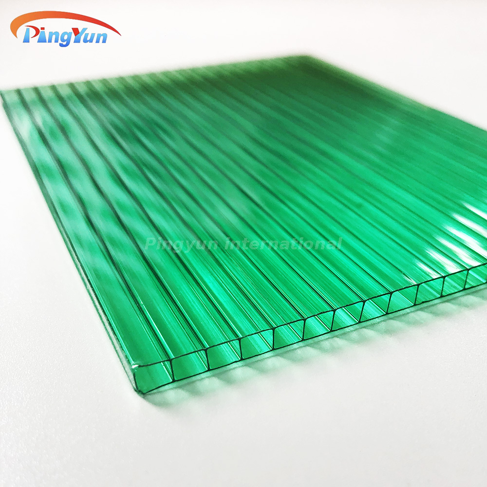 Twinwall Noise Resistance សន្លឹក Polycarbonate សម្រាប់ដំបូល